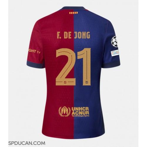 Muški Nogometni Dres Barcelona Frenkie de Jong #21 Domaci 2024-25 Kratak Rukav